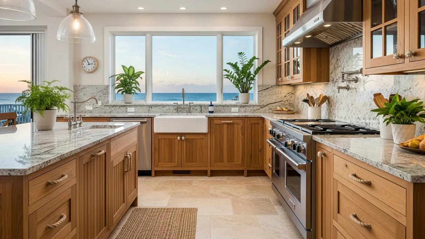 Durable kitchen materials suitable for coastal climates in Delray Beach