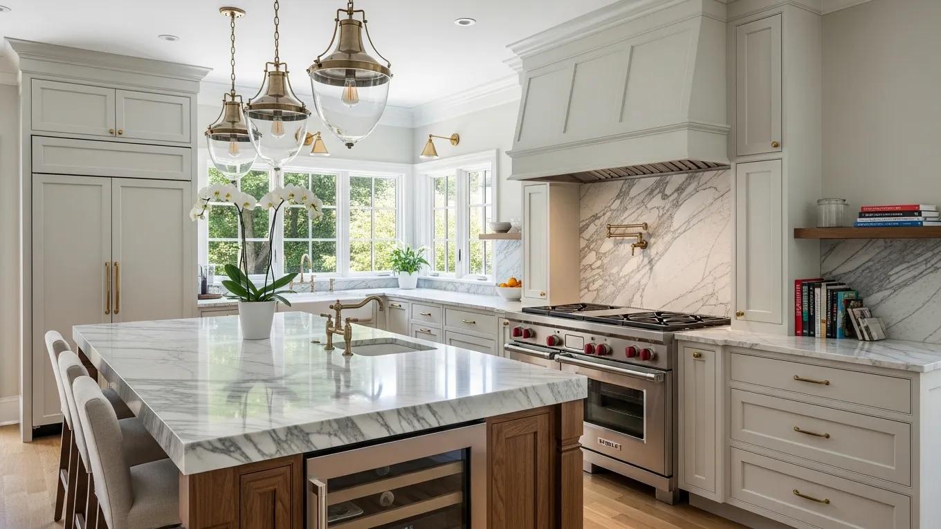 High-end kitchen materials and appliances in a luxury Boca Raton kitchen renovation